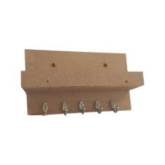 Porta Chave Simples Natural Em Mdf