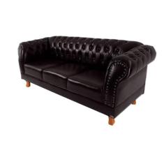 Sofá chesterfield capitone duque 2m 3 assentos courano café / dom pedr