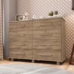 Cômoda Paris 8 Gavetas MDF MDP Lanza