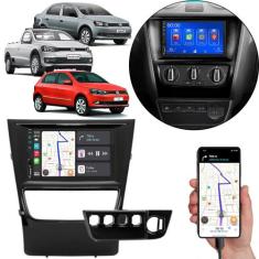 Kit Multimídia Carplay Gol Saveiro G6 2013-2016 7 Pol MP5 + Moldura 4 