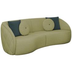 Sofa 3 Lugares 240 cm Passion Linho TCE 1027 Moll - Molufan, TCE 1027