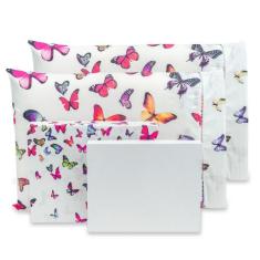 Jogo Lençol King 4 pçs Estampado Percal 180 fios 80% Algodão - BEM ME 