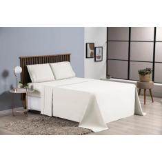 Jogo De Lençol King 4 peças 180 Fios percal Com Elástico - Bela Casa S