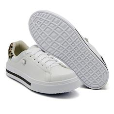 Trenis Casual Feminino Confortavel Detalhe de Onça e Pedra - D e spot,