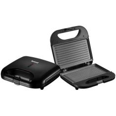 Sanduicheira Amvox AMS 370 Preta 750W - Antiaderente, Preto, 220V