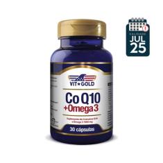Coenzima Q10 CoQ10 com Ômega 3 1000 mg Vitgold 30 cápsulas