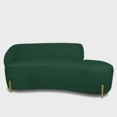 Sofá 4 Lugares Orgânico 220cm Pé Ferro Dou Morgan Bouclê Verde L01 - D'Rossi