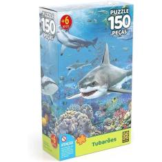 Quebra Cabeça 150 Peças Tubarões - Grow 03926