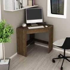Mesa de Canto para Escritório 1 Gaveta ME4169 Tecno Mobili Nogal
