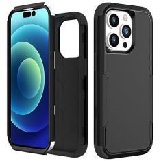 Capa de telefone de armadura híbrida à prova de choque para iPhone 14 13 12 Pro 11 XR XS Max para iPhone 11 Pro Max 14pro rígido PC TPU 2 em 1 capa traseira, T8, para iPhone 12