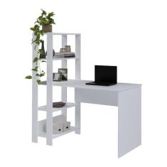 Escrivaninha 120cm com Estante Lateral Multimóveis Cr25207 Branca
