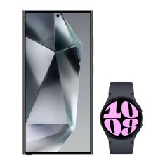 Galaxy S24 Ultra 512GB - Preto + Galaxy Watch6 BT 40mm - Grafite Combo