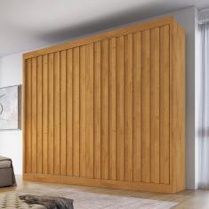 Guarda-Roupa Casal Atlanta 4 Portas 4 Gavetas com Ripado 100% Mdf Peroba - Mademarques