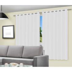 Cortina Corta Luz Blackout PVC 2,80m x 1,40m Branco - Vida Pratika, Pv