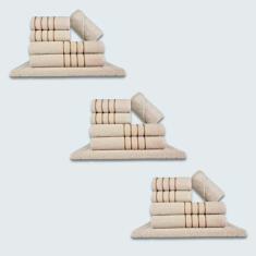 Jogo De Toalhas 18 P?s Cole??o Montreal 100% Algod?o Bege