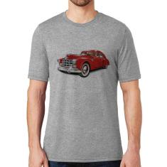 Camiseta Retro Classic Red Car - Foca na Moda, Cinza, G