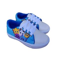 Tênis Infantil Menino Menina Bebe Desenho Personagem - Nacshoes, Azul,