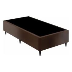 Base Box Viúva Santo Box Suede Marrom 40x128x188