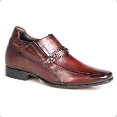 Sapato Social Couro Rafarillo Masculino Elástico Salto 7cm, 39