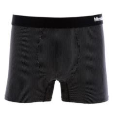 Cueca Boxer Risca de Giz Mash Masculina Microfibra Elástico, Preto, M