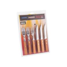 Jogo de Talheres Tramontina Dynamic Inox 12 peças, Inox e Madeira, 12