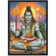 Quadro Decorativo Shiva Religiosidade Hinduísmo Decorações Com Moldura