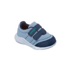 Tênis Infantil Masculino Ortopé Sport Baby Fecho Duplo Azul Jeans