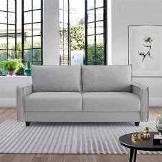 Sofá Samos 4 lugares 190cm Cinza Estofama