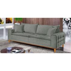 Sofá Fixo Orfeu 3 Lugares Luxo 180cm Castellar Móbile Cinza