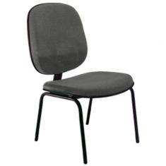 Cadeira Diretor Fixa Para Escritório Linha Uno Cinza