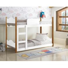 Beliche Quarto Infantil Encanto - GABRIELLI MÓVEIS, Branco/Grenat