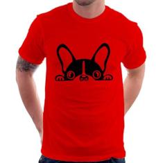 Camiseta Cachorro Boston Terrier - Foca na Moda, Vermelho, M
