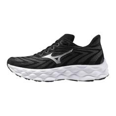 Mizuno Tênis de corrida feminino Wave Sky 8, Preto, prata, 36