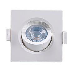 Spot De Led Embutir Alltop Mr16 Quadrado 5W Bivolt Taschibra 3000K Branco Quente