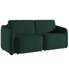 Sofá Cama Casal Para Sala 236cm Polska K04 Veludo Verde - Mpozenato