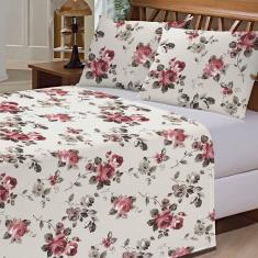 Jogo De Cama Lençol Casal 4 Peças 150 Fios Antialérgico Camesa - Emcompre