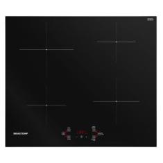 Cooktop de Indução Brastemp BDJ60BEBNA 4 Bocas em Vidro Temperado com Função Especial Preto 220V