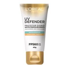 Protetor Solar Facial L`oréal Uv Defender Antioleosidade Cor Média FPS 60 40g