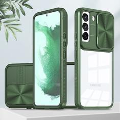 Capa de proteção deslizante para câmera para Samsung Galaxy S22 Plus Ultra S20 S21 FE A12 A13 A03 A02S A03S A53 A73 S23 Capa à prova de choque, verde, para Samsung A73 2022