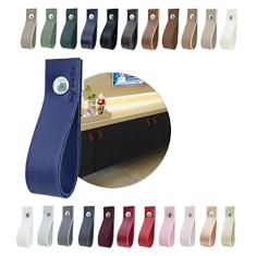 Kit com 16 Puxadores Doko Parafuso para Móveis Armário Guarda Roupa Gaveta Porta Baús Caixas Bandeja Cesto Tábua - Cor Textura de Couro