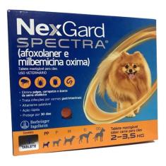 Nexgard Spectra Antipulgas E Vermífugo Cães 2 A 3,5 Kg 1 Cp - Boehring