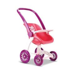 Carrinho de Boneca Confort Baby Samba Toys, Rosa e Azul