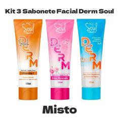 Sabonete Liquido Facial Derm Soul, Rosa Mosqueta, Vitamina C e Pré-Pós