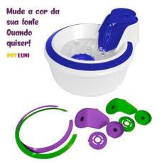 Fonte Bebedouro Filtro Para Pet Gatos Petlon 2l Colors Cores, Azul/Ver
