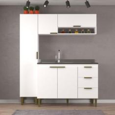 Cozinha Cozinha Compacta Carol 5 Portas 3 Gavetas Branco - Jcarvalho, 