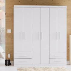 Guarda Roupa Casal 6 Portas 4 Gavetas Advantage Batrol Móveis
