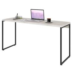 Mesa de Escritório Retangular Dynamica Industrial sem Gavetas em MDF 150cm Branco Fosco Texturizado
