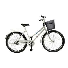 Bicicleta Aro 26 Rolamentada Urbana Retro C/ Cestinha Rodas Aluminio A