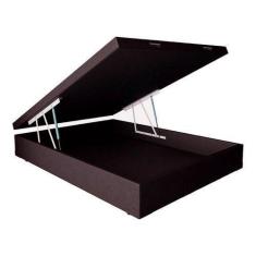 Cama Box Baú Casal Sintético Marrom 138x188 - Colchão dos Sonhos