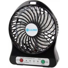 Mini Ventilador Portatil C/ Bateria Recarregável 3 Velocidades  PRETO 